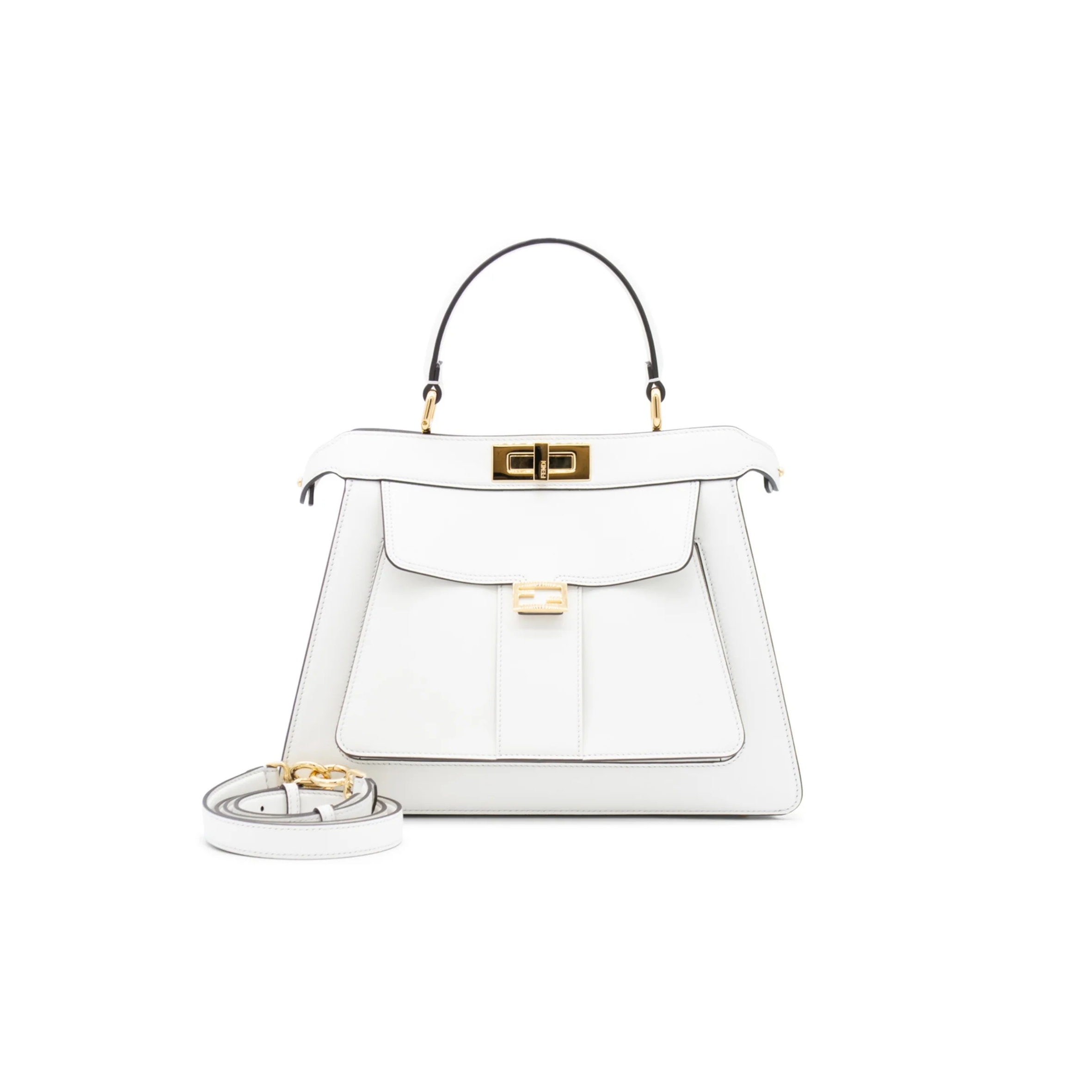 FENDI PEEKABOO I SEE U LEATHER TOP HANDLE BAG 8BN321AMCXF0K7E (33.5*25.5*13cm)